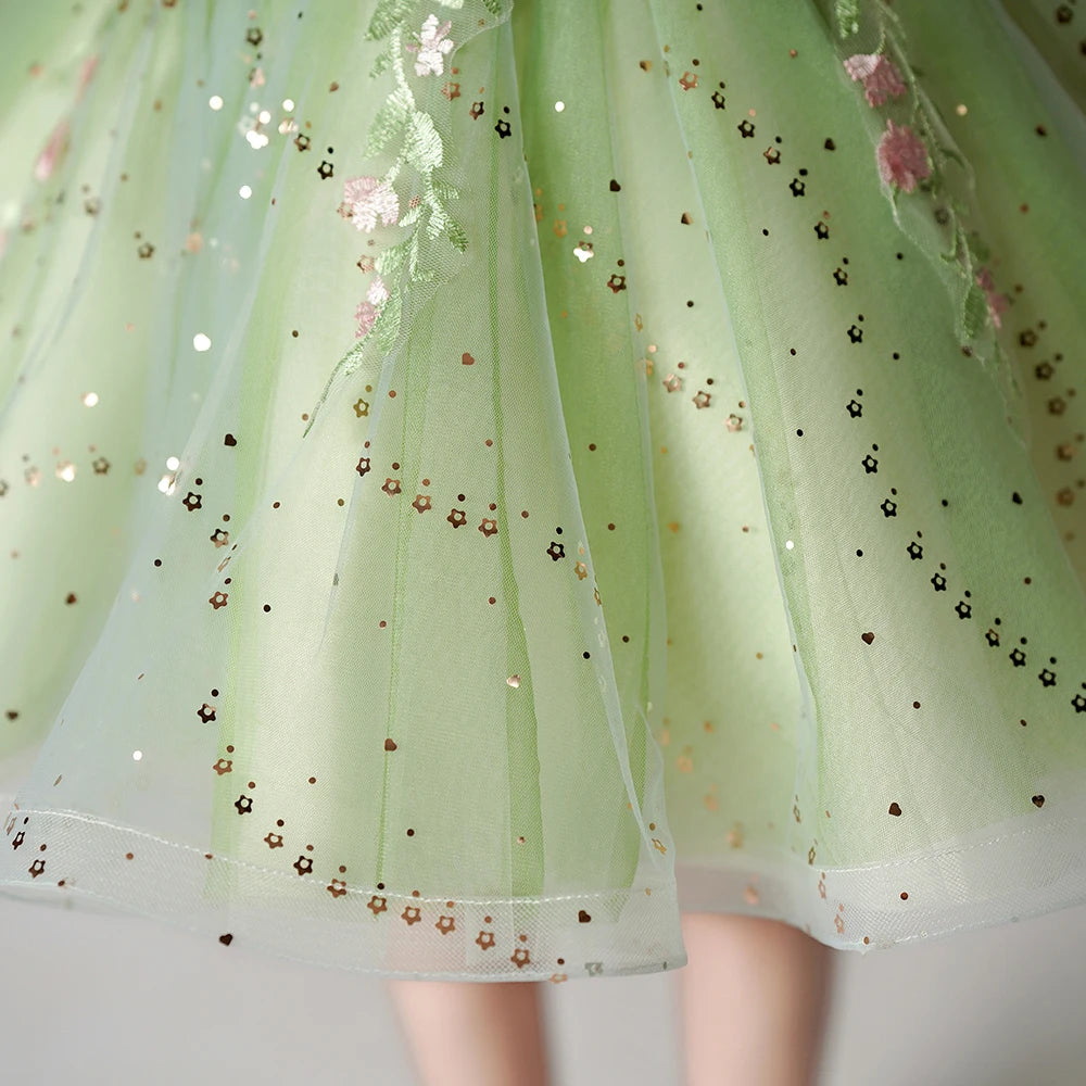 Vestido infantil verde de Jessica