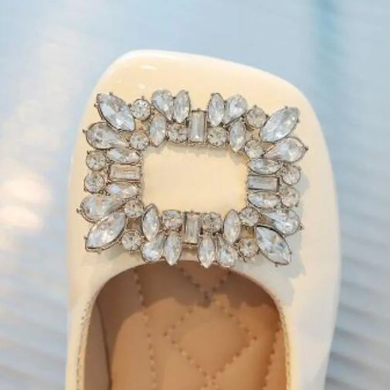 Ballerine fille carré de strass détails