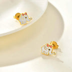 Boucle d'oreille enfant - Mini éléphant - L'univers de la licorne