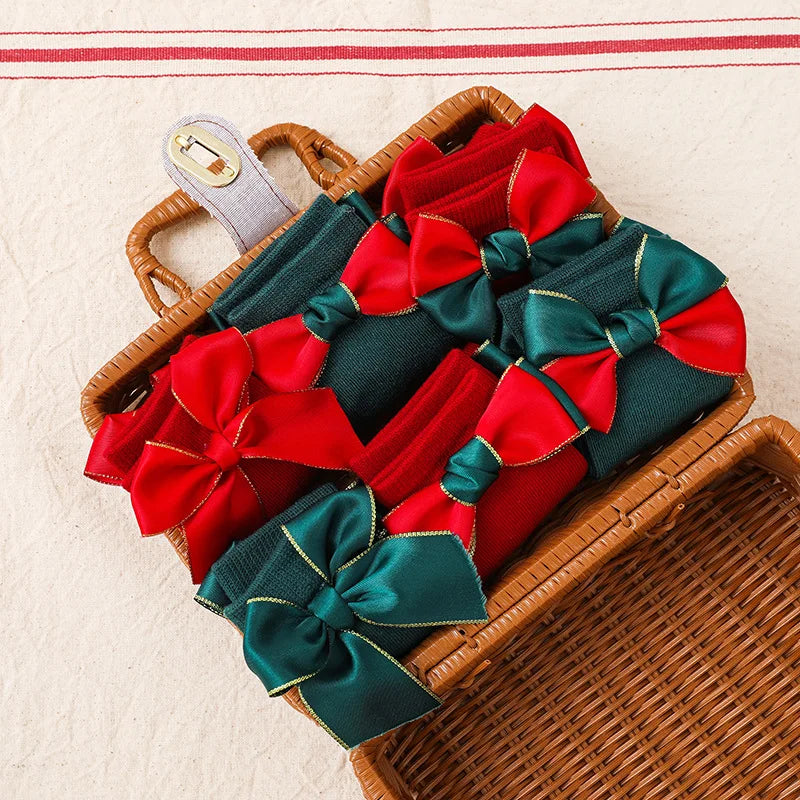 Calcetín navideño rojo/verde