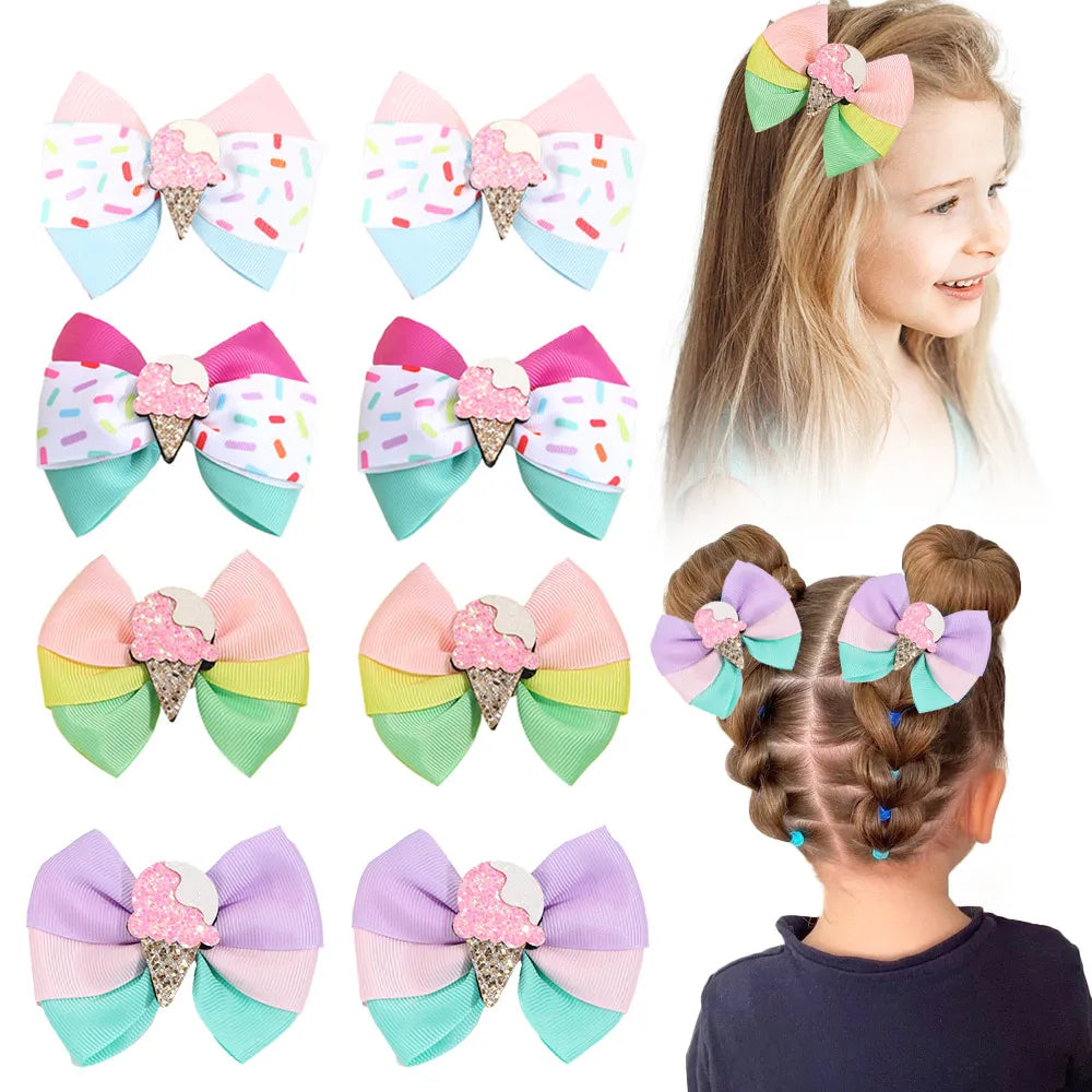 Lot de 2 barrettes colorées pour fille