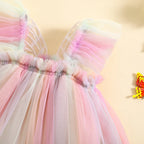 Barboteuse bébé arc-en-ciel papillon