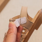 Sandali per neonati/bambini con velcro e fiore