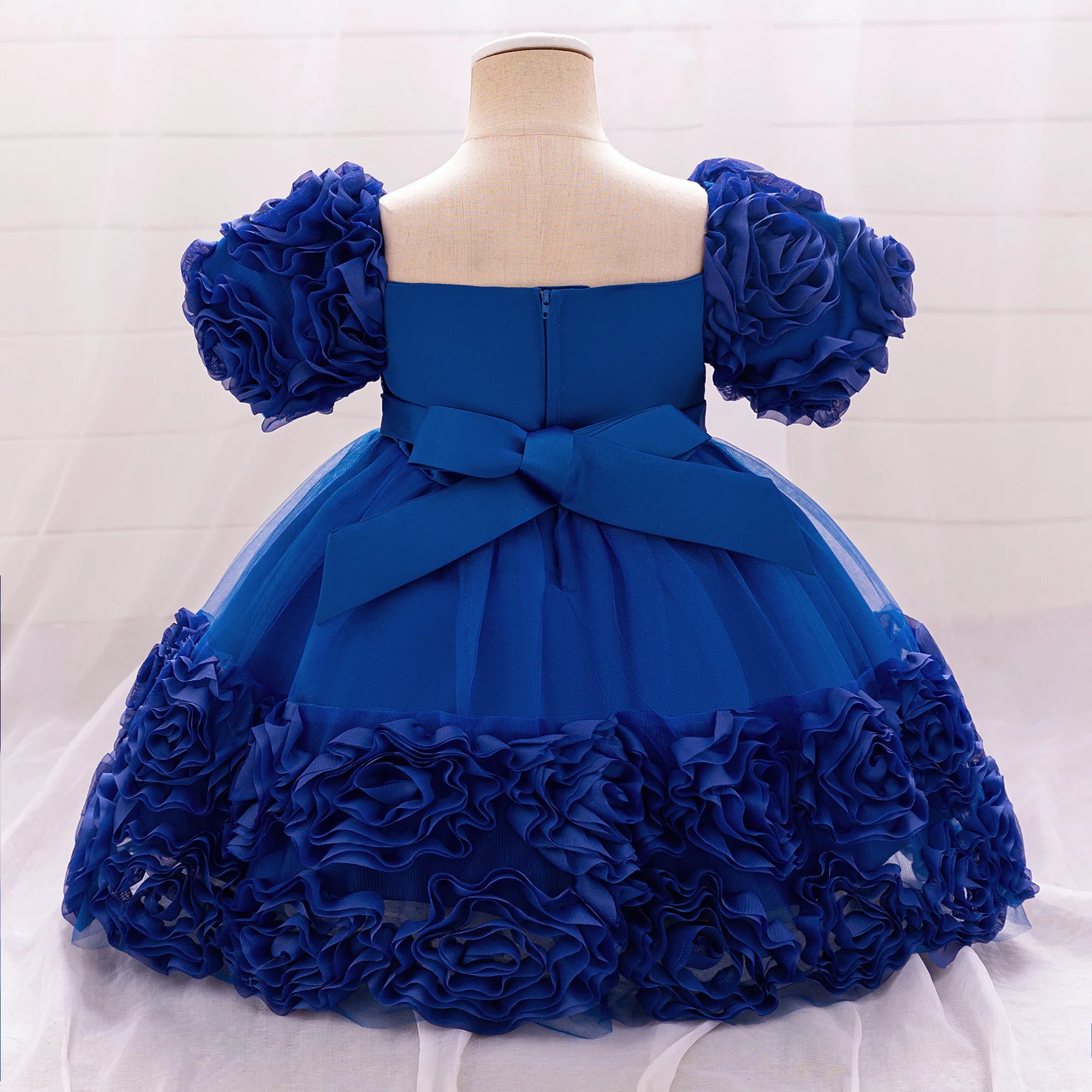 Vestido de cumpleaños para niña, talla grande, rosa