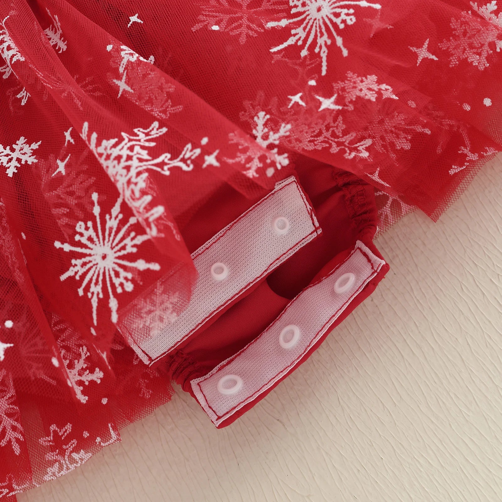 Barboteuse bébé noël - Flocon rouge