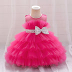 Robe pour noël fille froufrou fuchsia