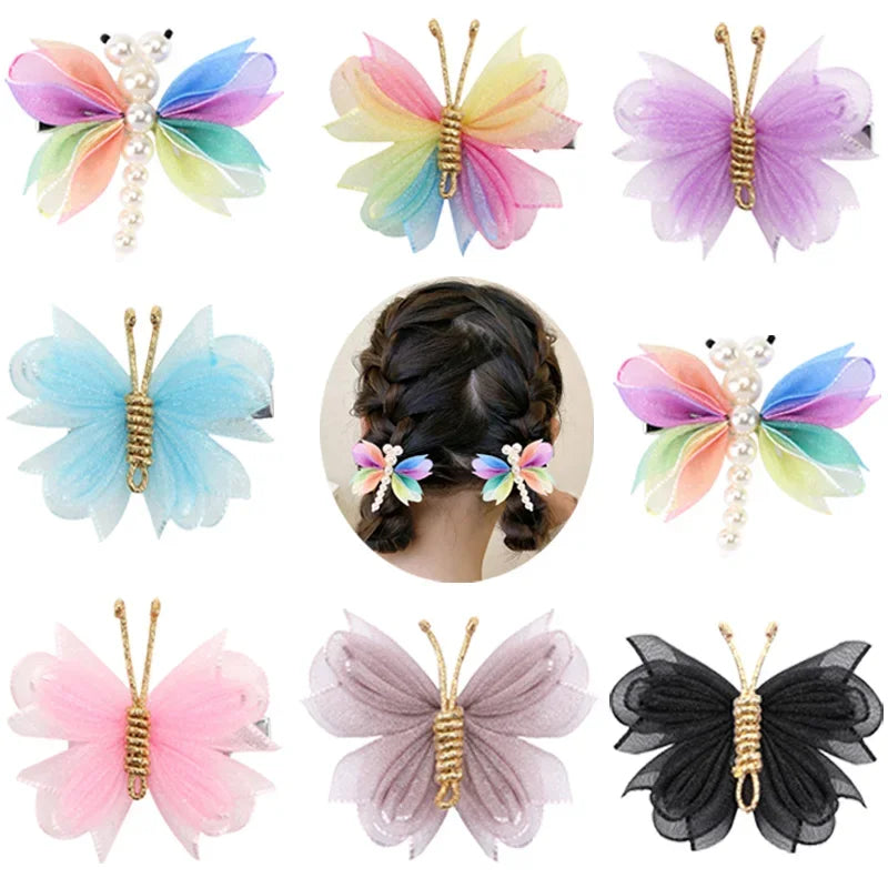 Barrette papillon lot de 2