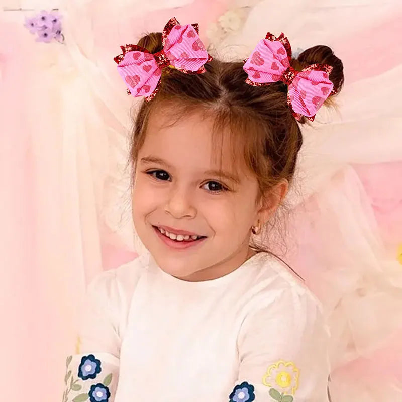 Set di 2 fermagli per capelli a forma di cuore