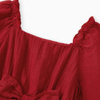 Robe mère et fille - Rouge élégante