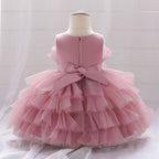 Robe pour noël fille froufrou petite fille rose
