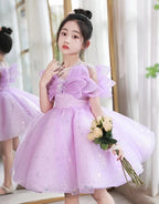 Robe cérémonie fille petite libellule violet