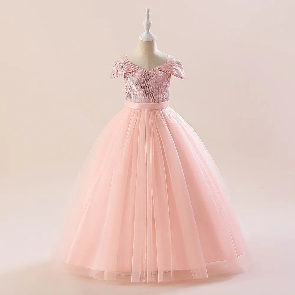 Vestido largo de princesa para cumpleaños