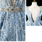 Robe de noël enfant fille bleu