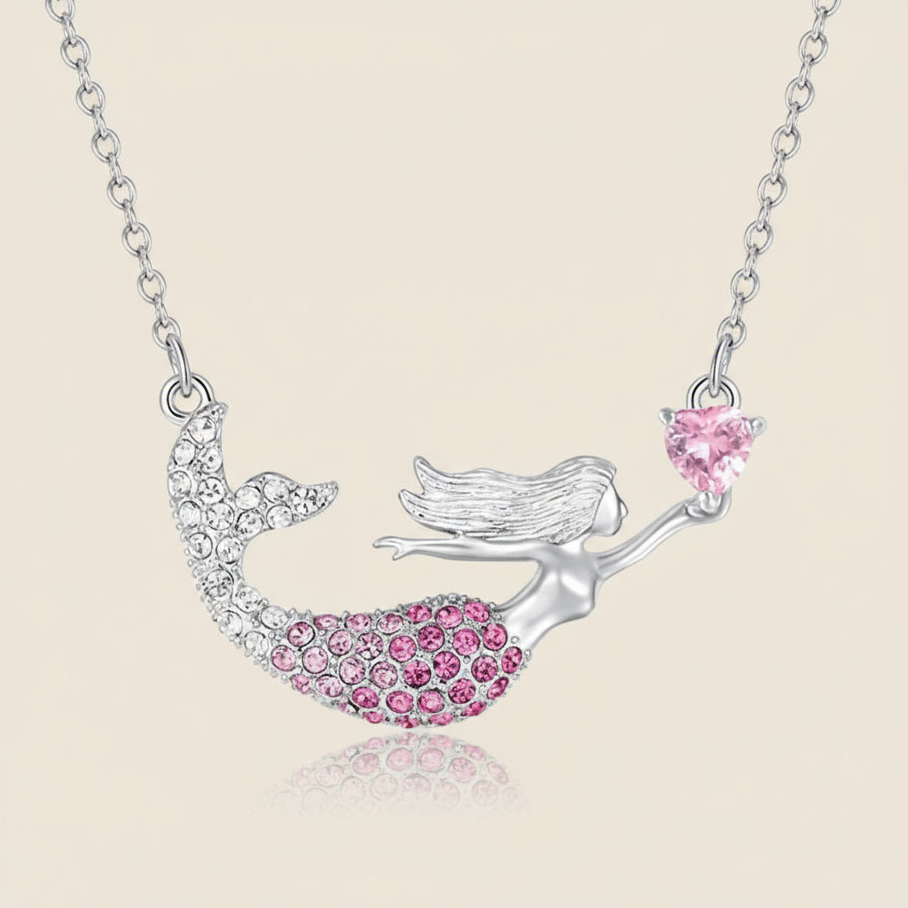 Collier enfant - Sirène en strass - L'univers de la licorne