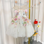 Robe de princesse fille - Fleurs majestueuse