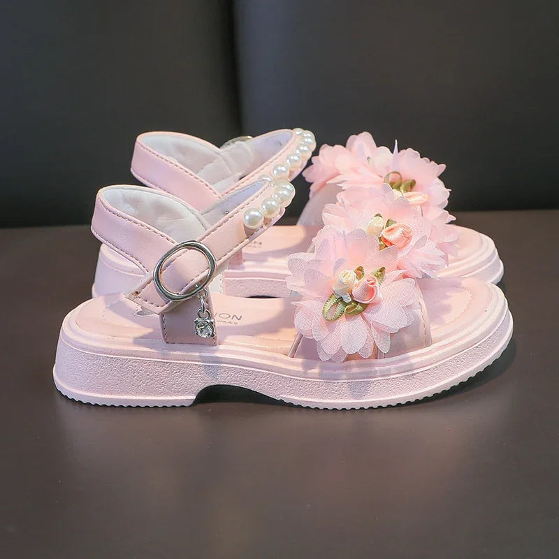 Sandali eleganti per bambini con fiori