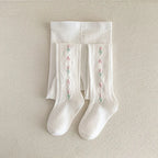 Collant di cotone floreale