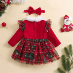 Conjunto navideño para bebé en miniatura