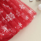 Barboteuse bébé noël - Flocon rouge