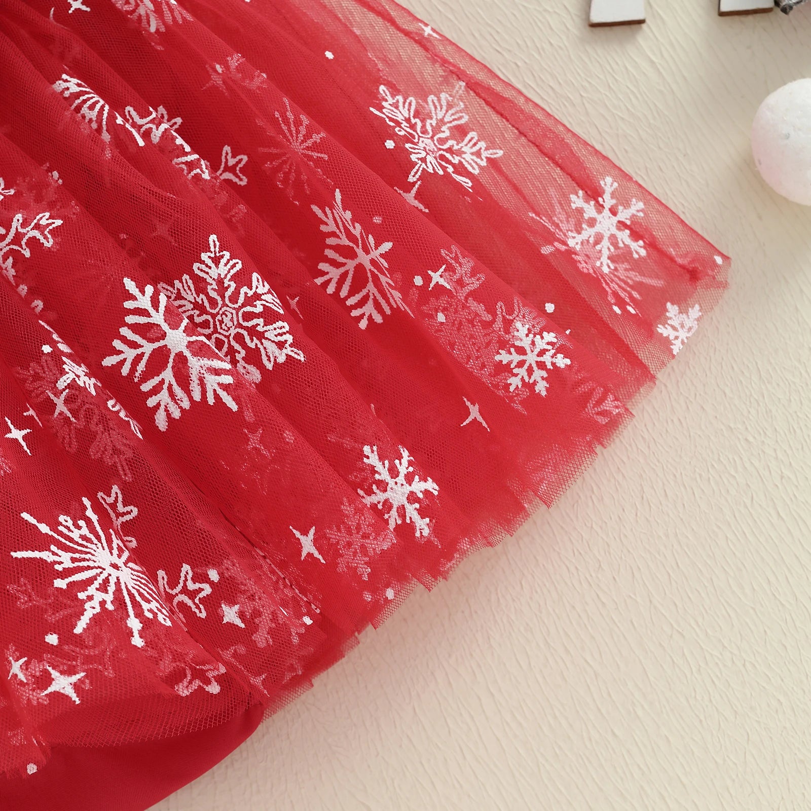 Barboteuse bébé noël - Flocon rouge