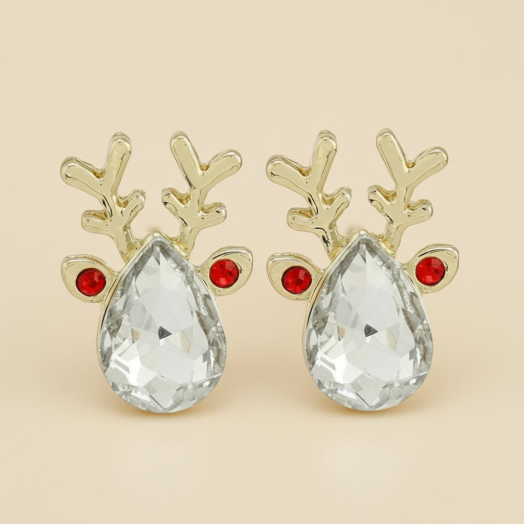 Boucle d'oreille fille - Strass en Reine - L'univers de la licorne