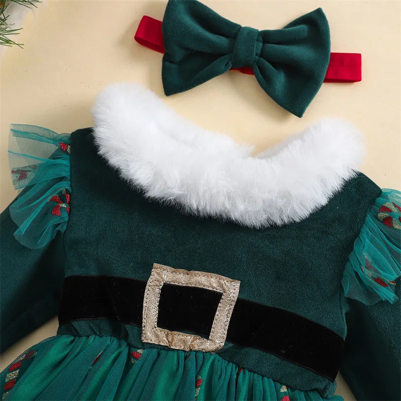 Conjunto navideño para bebé en miniatura