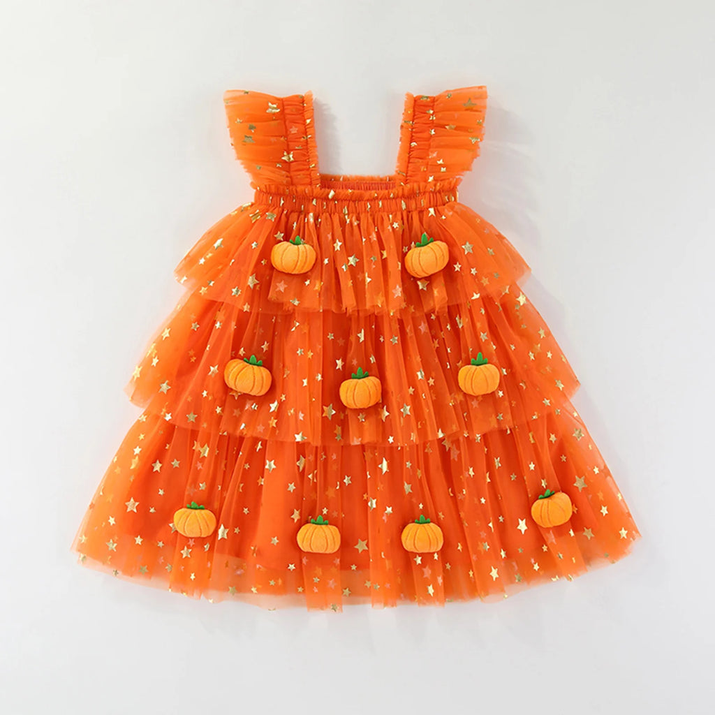 Robe Halloween fille - Citrouille/fantôme