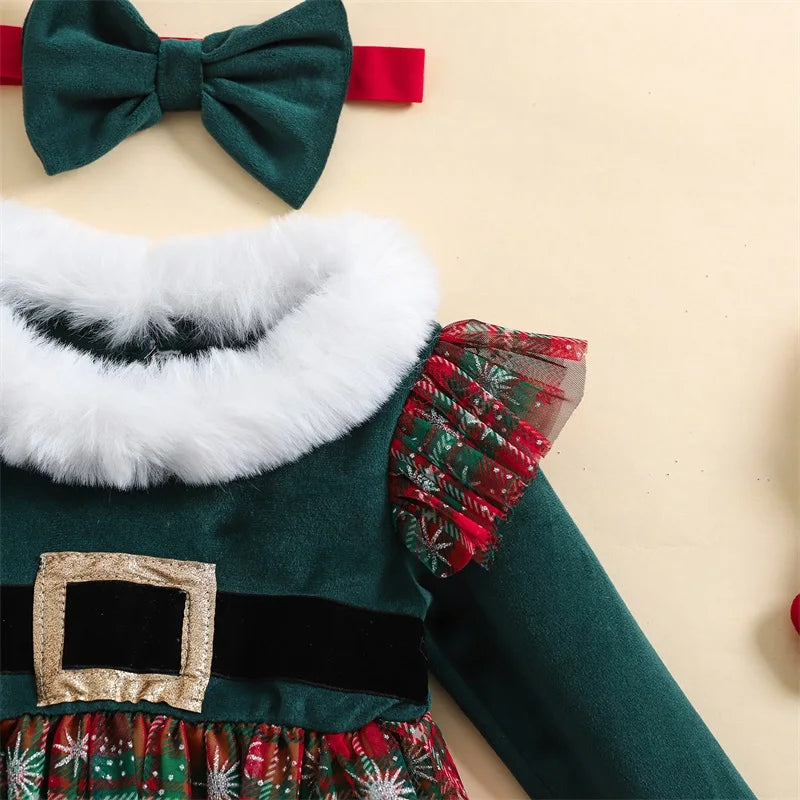 Mini vestito natalizio per neonato