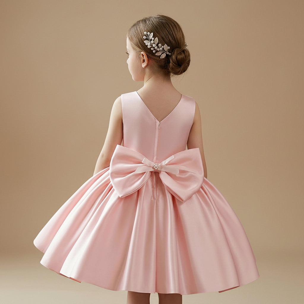Robe anniversaire fille - Noeud papillon Léa