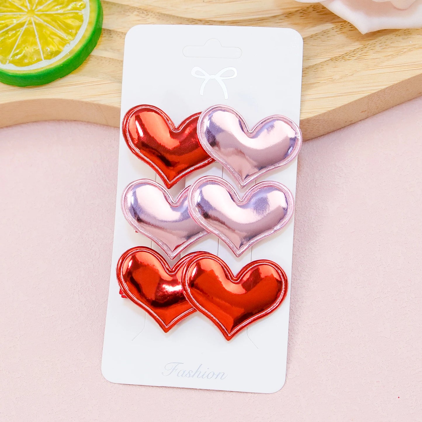 Lot de 3 pièces de barrettes St Valentin