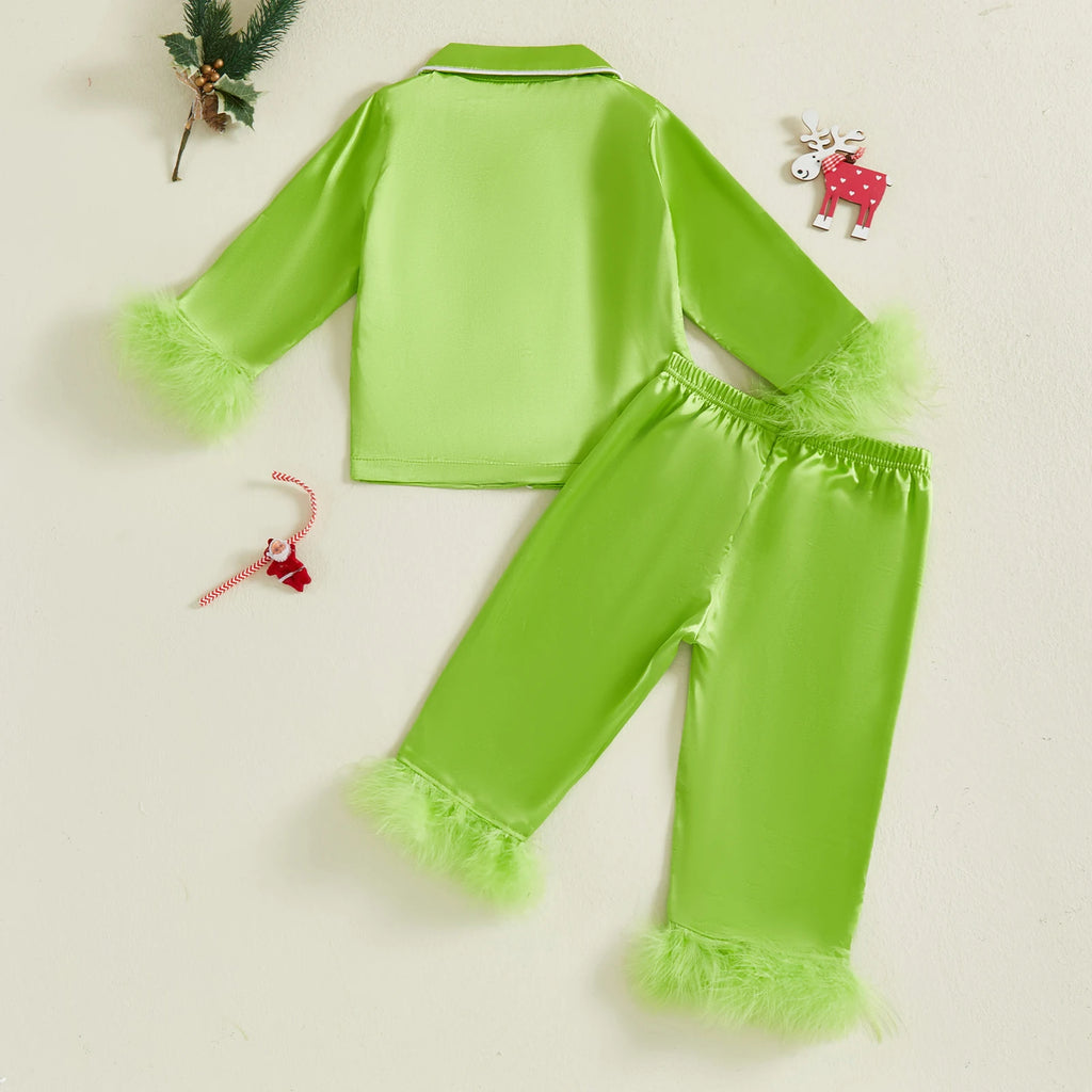 Pyjama enfant fille - Pantalon vert - L'univers de la licorne