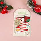 Juego de 4 pinzas para el cabello navideñas