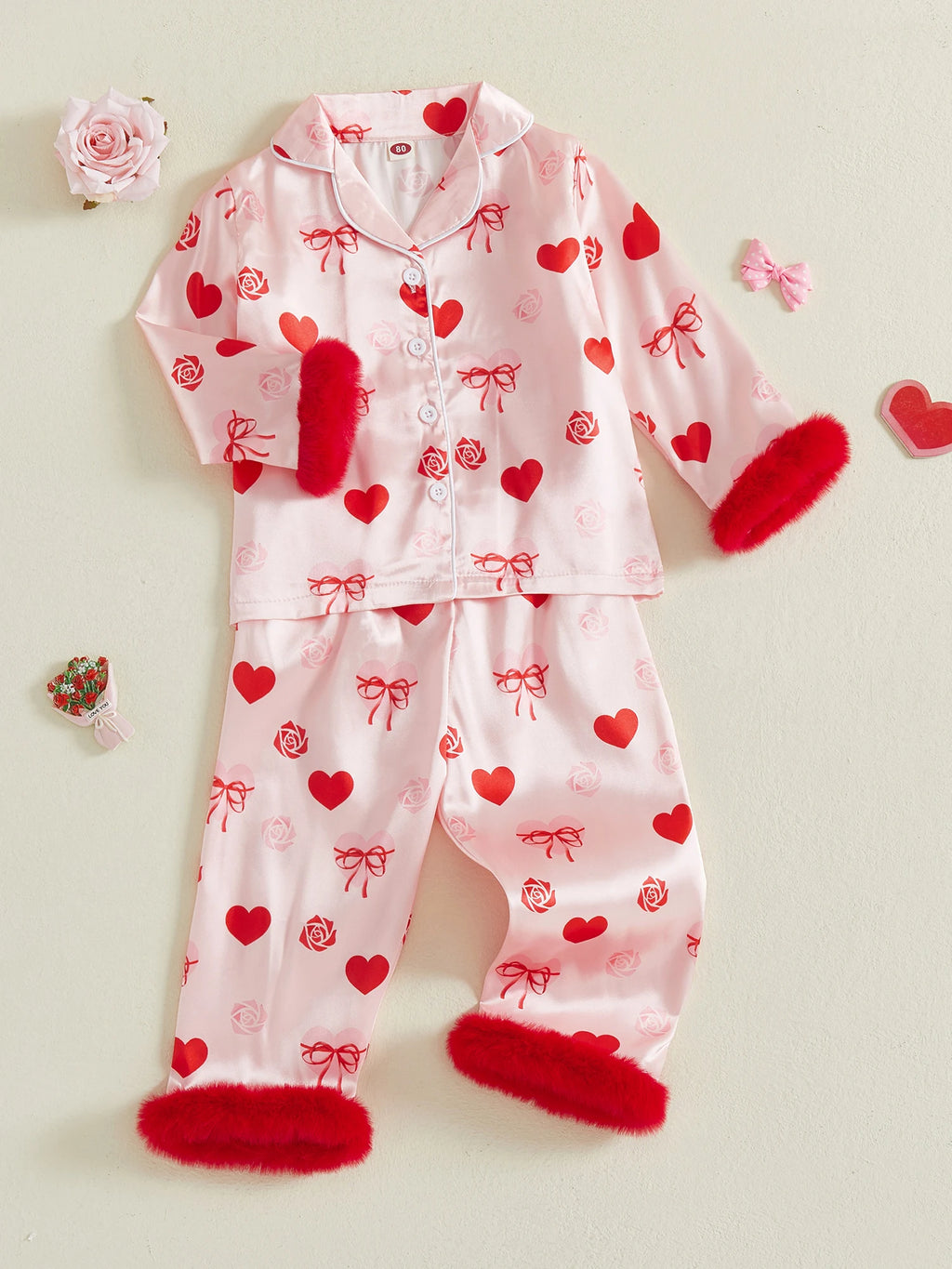 Pyjama fille - Coeur et froufrou