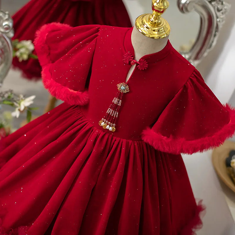 Vestido navideño infantil majestuoso