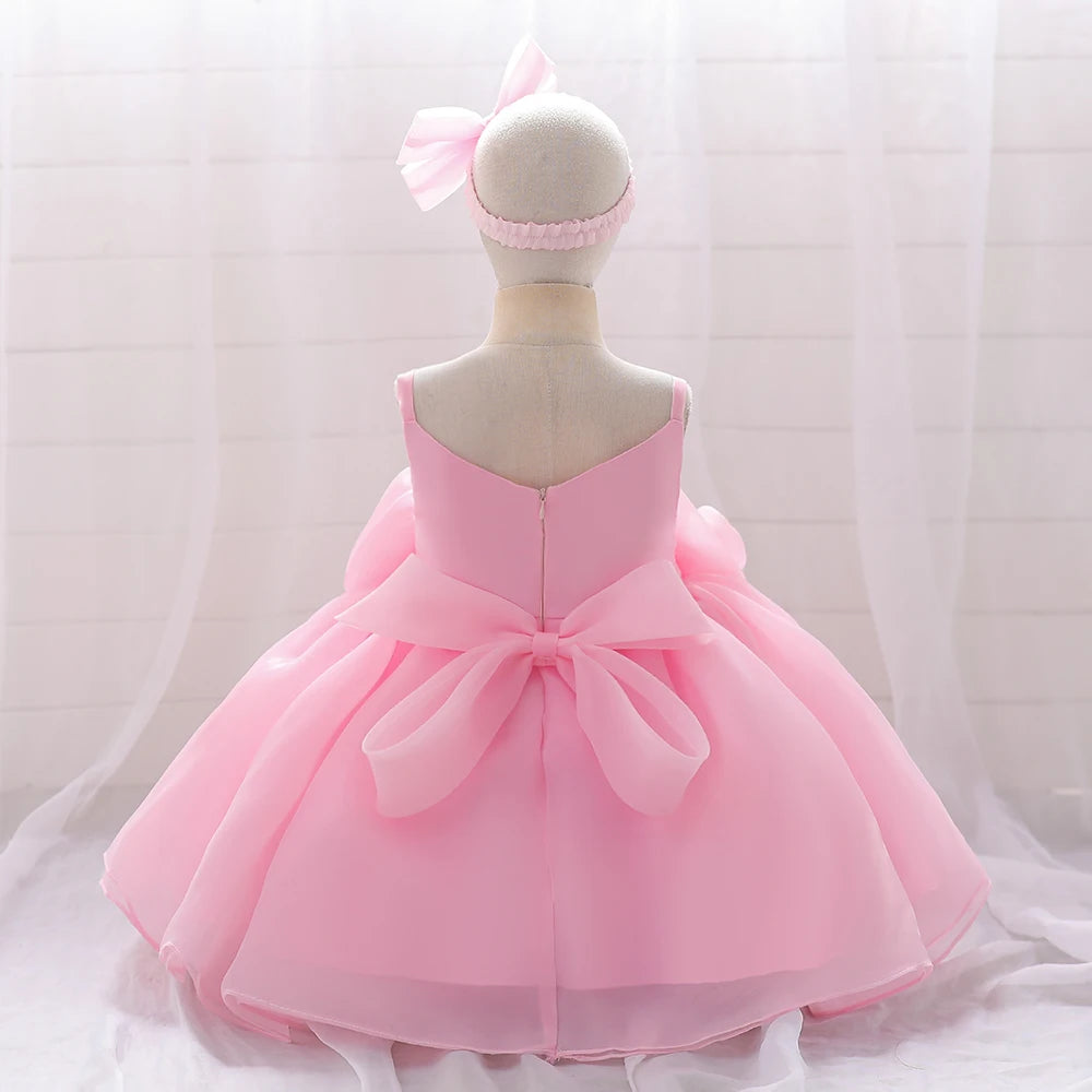 Robe de cérémonie d'anniversaire bébé rosie