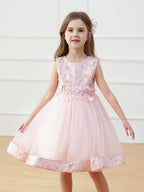 Vestido formal rosa Lina para niñas