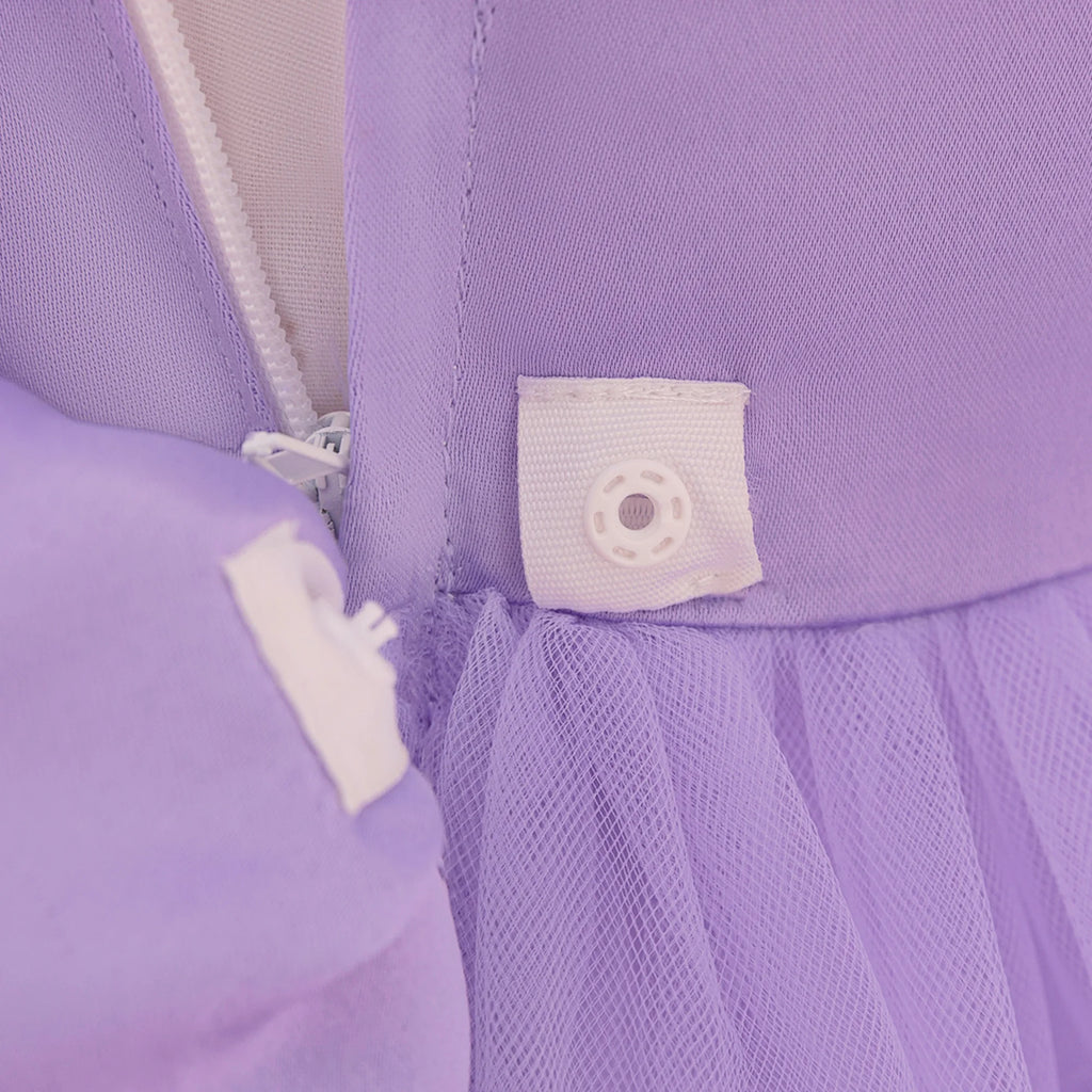 Vestido de gala Melissa con cola y flores