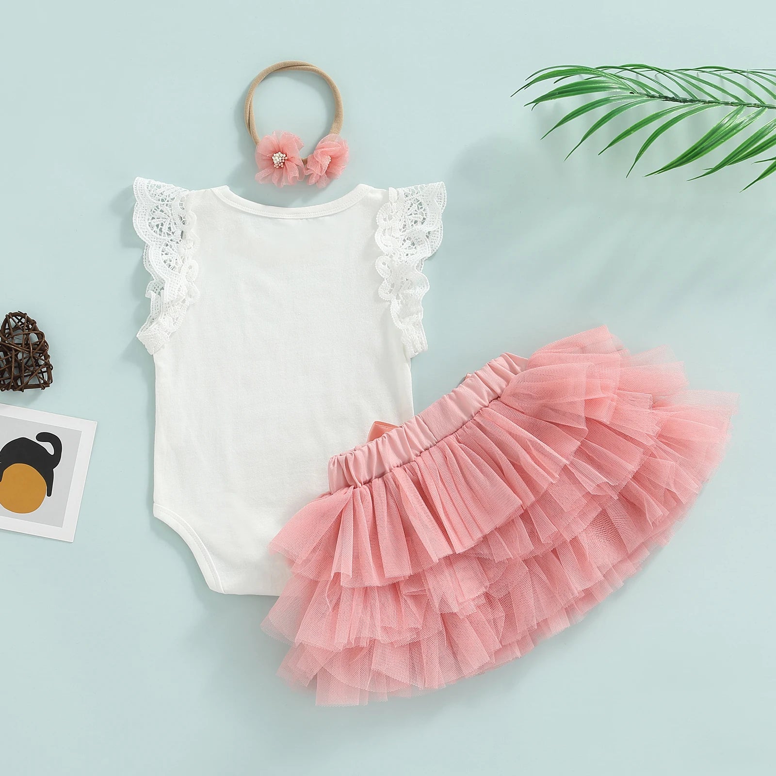 Ensemble 1 an bébé fille fleurs