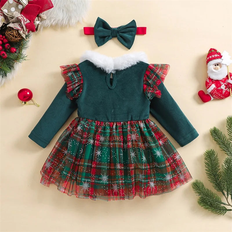 Conjunto navideño para bebé en miniatura