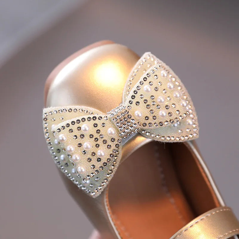 Ballerine enfant fille de fête nœud papillon