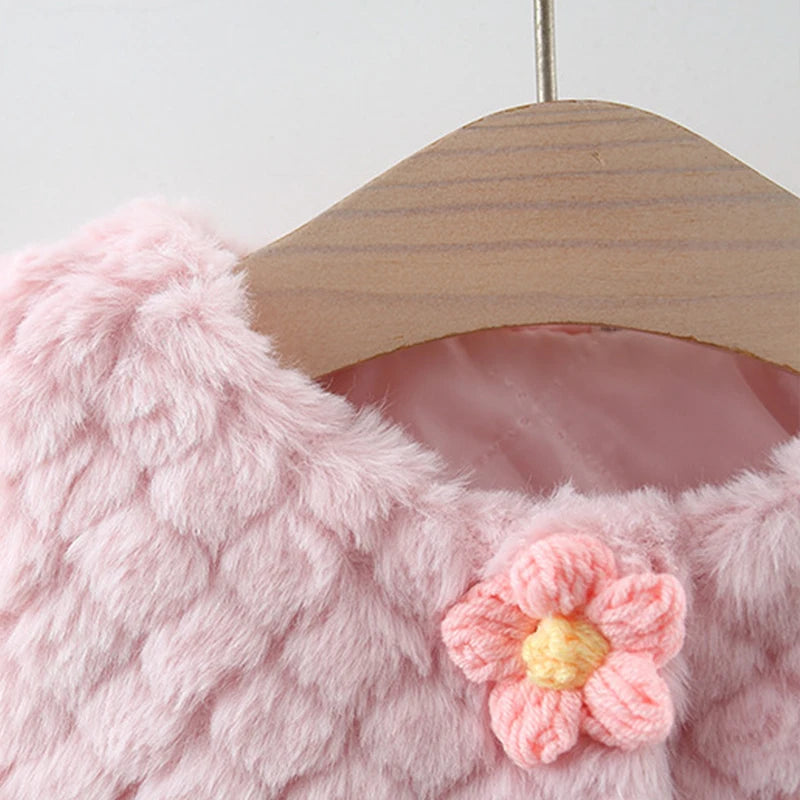 Chaleco sin mangas para niñas con flores