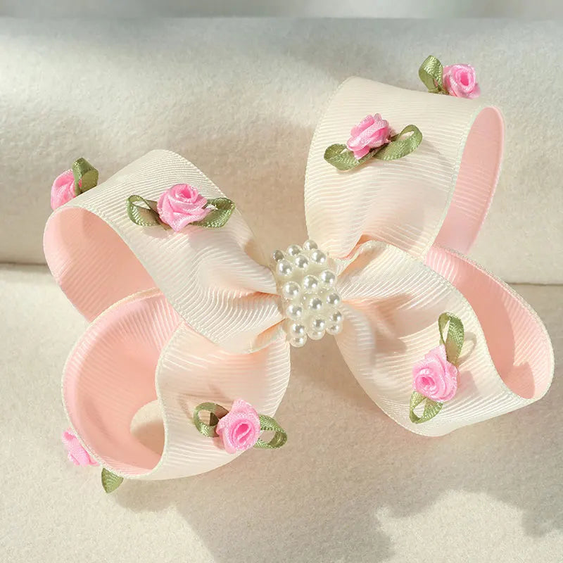 Lot de 3 barrettes mini rose enfant