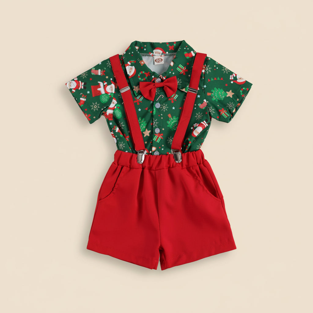 Ensemble garçon - Vert Noel short