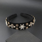 Diadema navideña con pedrería
