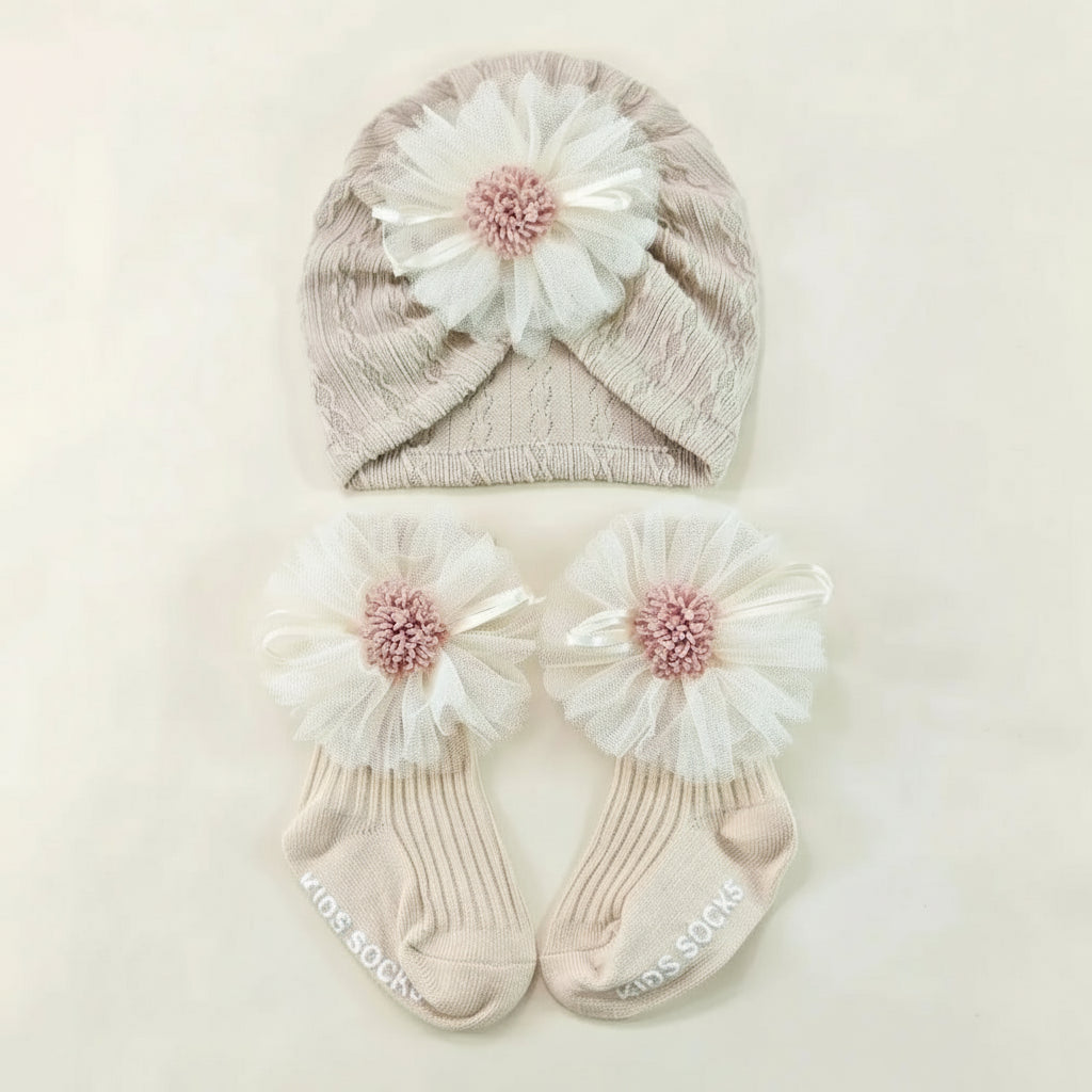 Accessoire bébé - Chapeau et chaussette