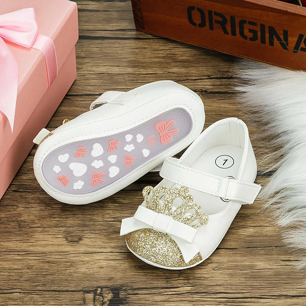 Scarpe da principessa a forma di corona per bambina