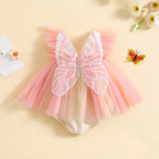 Barboteuse bébé arc-en-ciel papillon