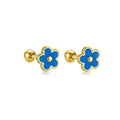 Boucle d'oreille enfant - Fleur/or - L'univers de la licorne