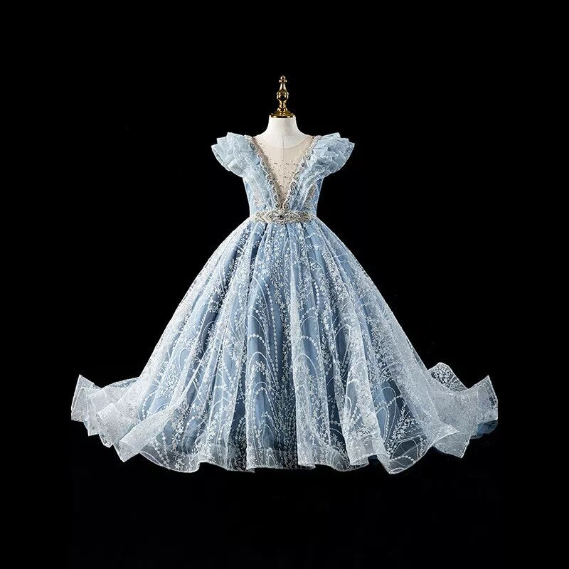 Robe de noël enfant fille paillette