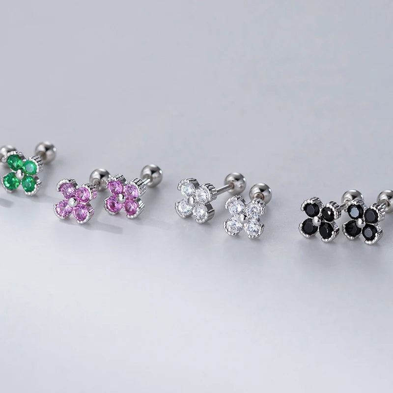 Boucle d'oreille enfant - Petit Trèfle argent - L'univers de la licorne